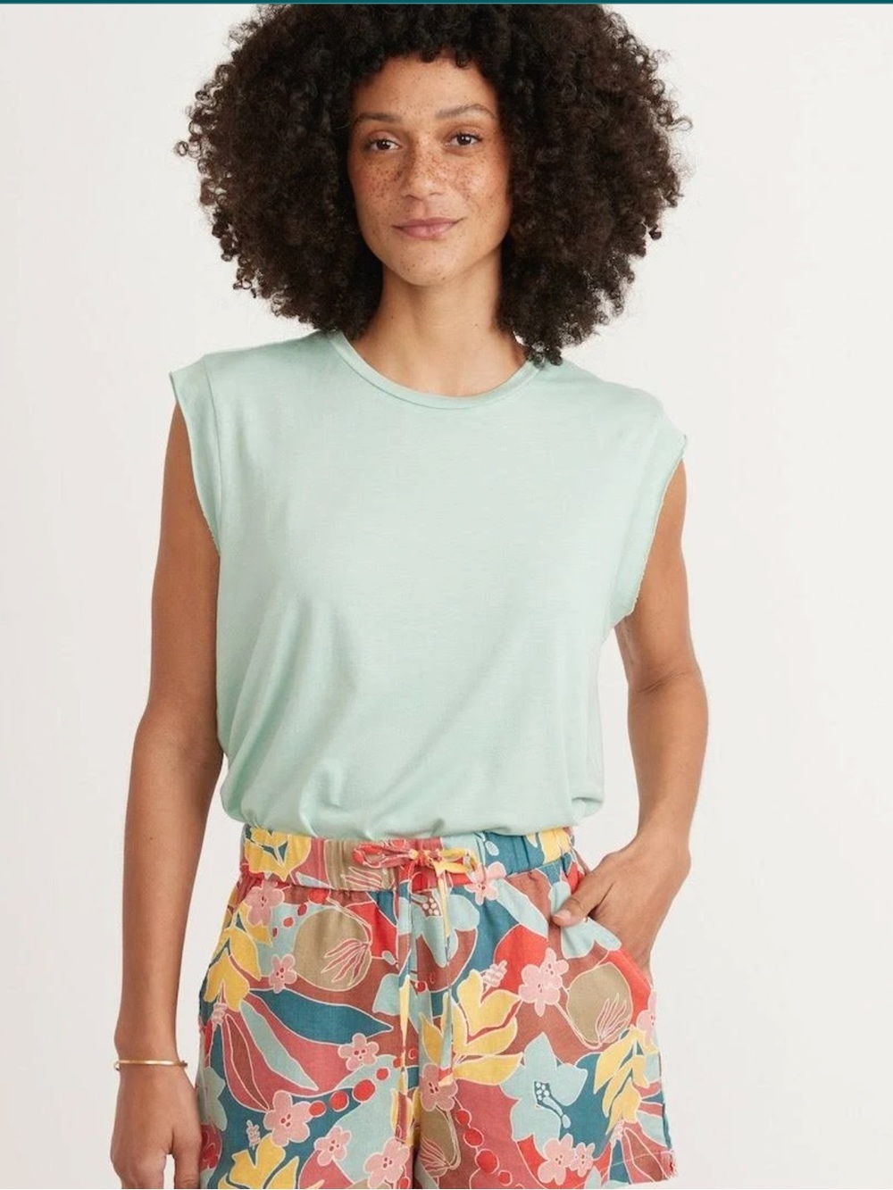 Marine Layer Devin Muscle Tank - Birds Egg Blue